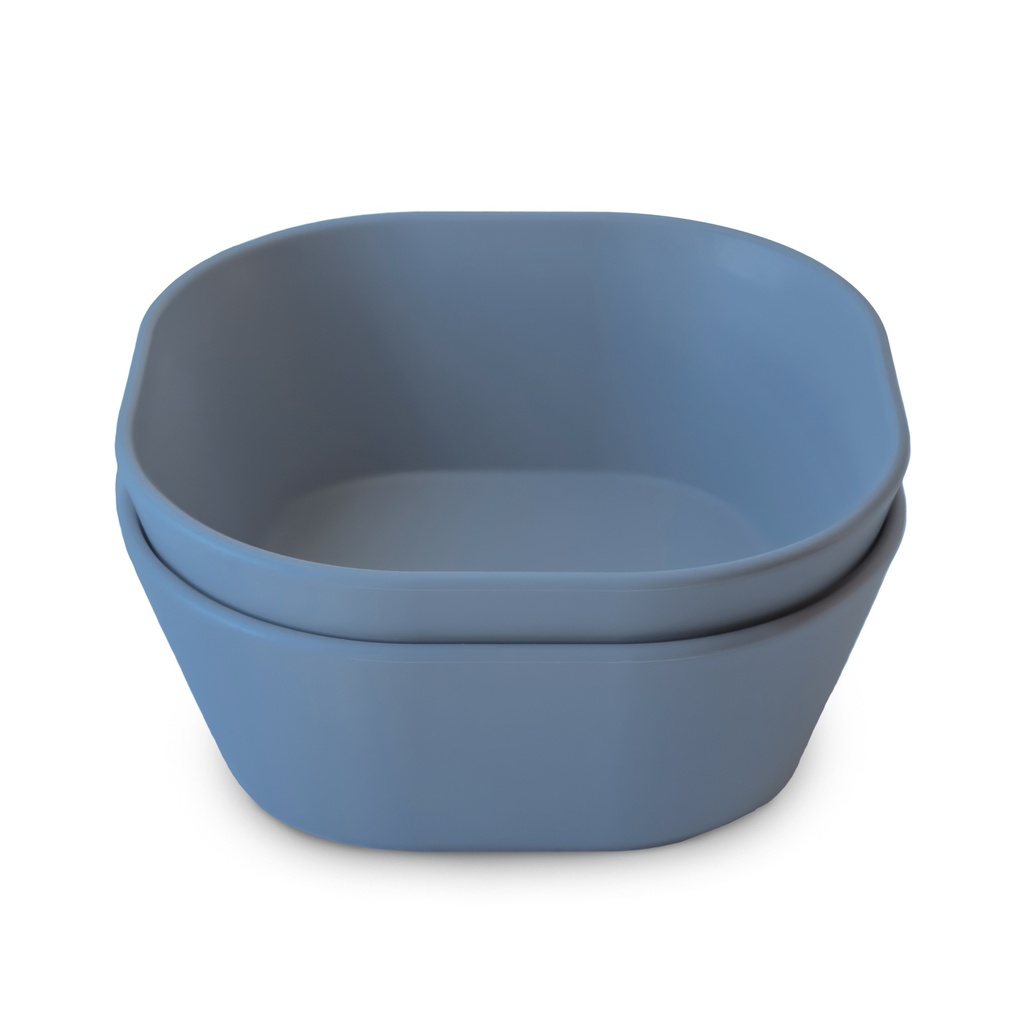 Mushie | Kom Square Twilight Blue PP Blauw 