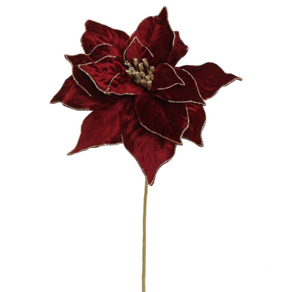 Jasaco |  BAROCK  POINSETTIA D26CM H50CM BURGUNDY