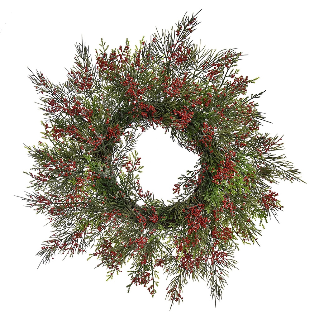 Jasaco | Kerstkrans Pine with Berry 40cm