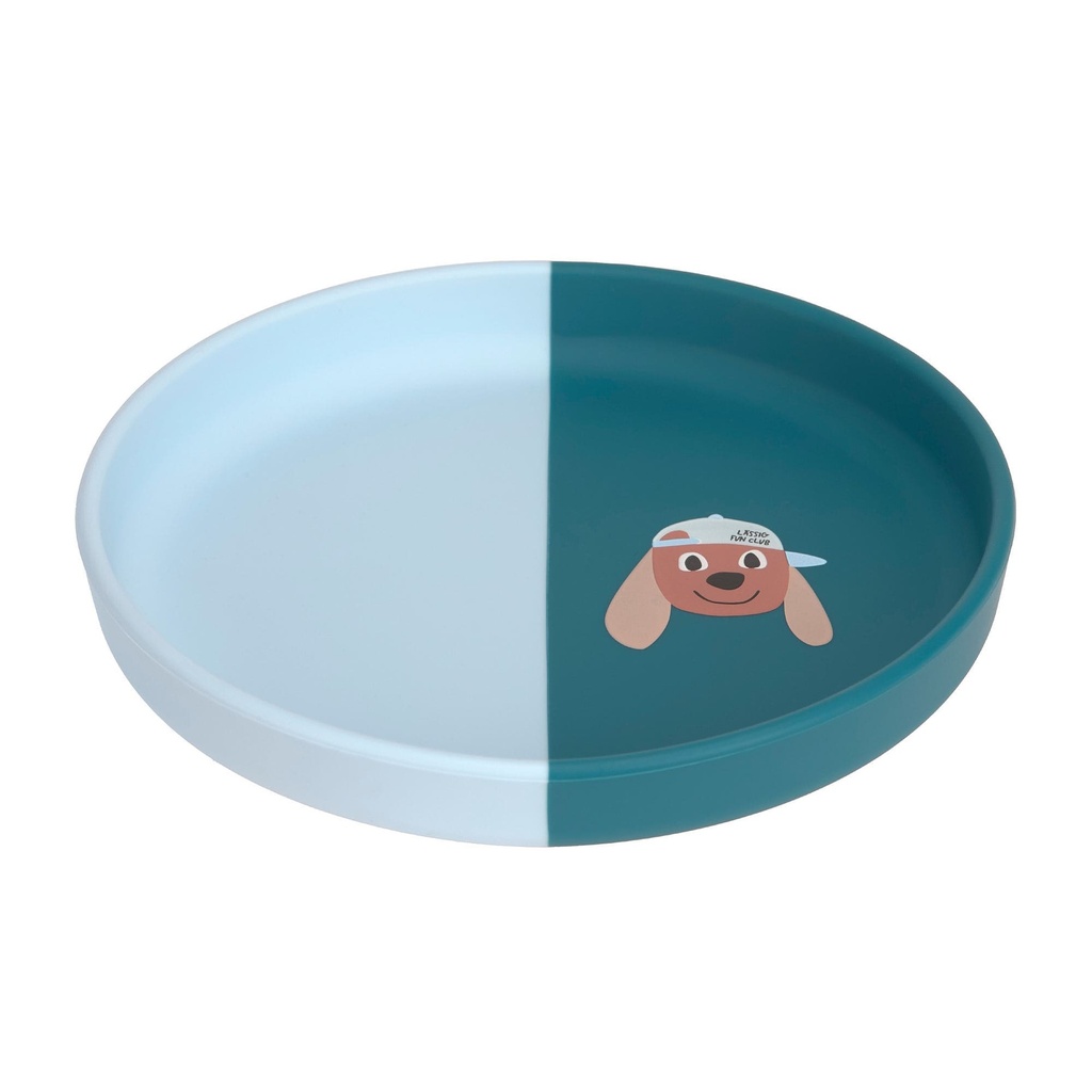 Laessig | Plat Bord Tiny Team Silicone Plate Dog Blauw