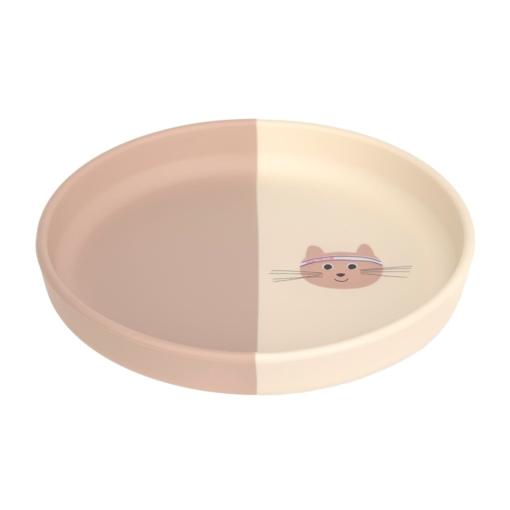 Laessig | Plat Bord Tiny Team Silicone Plate Cat Roze