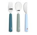 Laessig | Bestek Cutlery Tiny Team Dog Siliconen Handvat Lepel Vork Mes