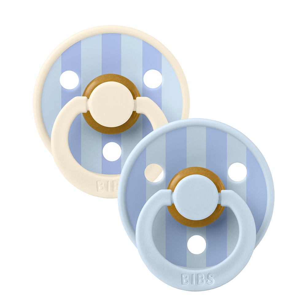 Bibs | Fopspeen T1 Studio Colour Block Baby/Dusty Blue 0-6m 2-pack
