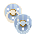 Bibs | Fopspeen T1 Studio Colour Block Baby/Dusty Blue 0-6m 2-pack