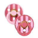 Bibs | Fopspeen T2 Studio Colour Block Baby Pink Coral Mix 6-18m 2-pack