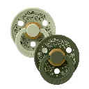 Bibs | Fopspeen T2 Studio Holiday Leaf Sage/Hunter Green 6-18m 2-pack