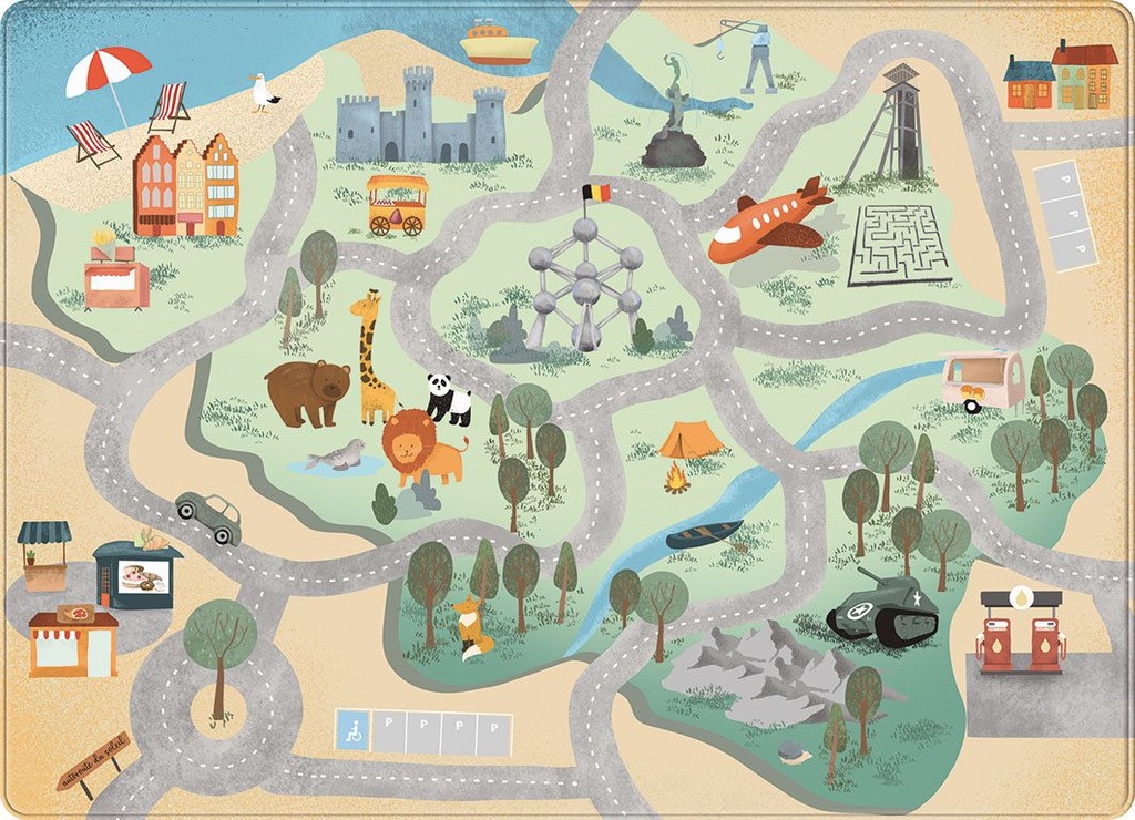 Mats & Joy | Speeltapijt België Fleece 130x180cm