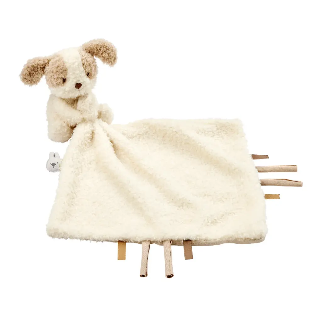 Nattou | Knuffeldoek met Knuffel Teddy Hond 27x27cm