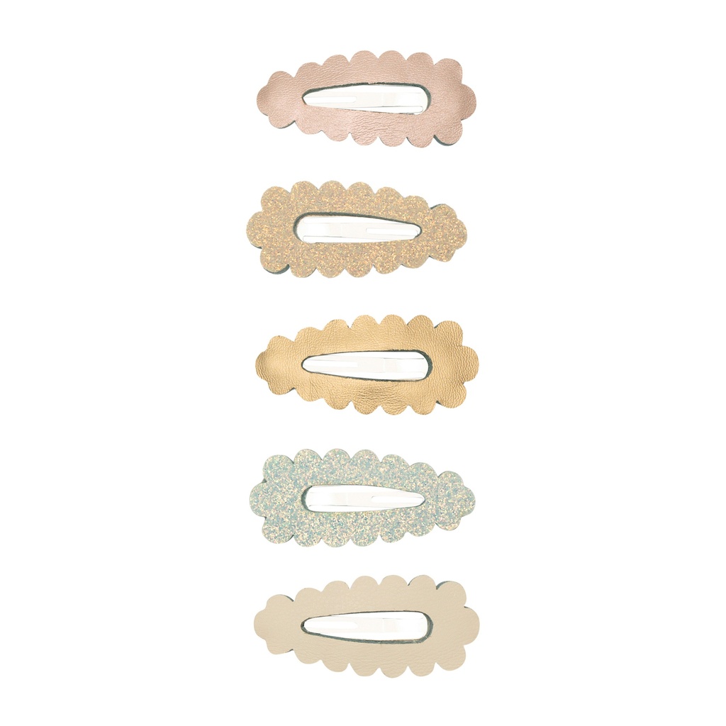 Mimi & Lula | Haarspeld Scallop Mini Clic Clacs 5-pack