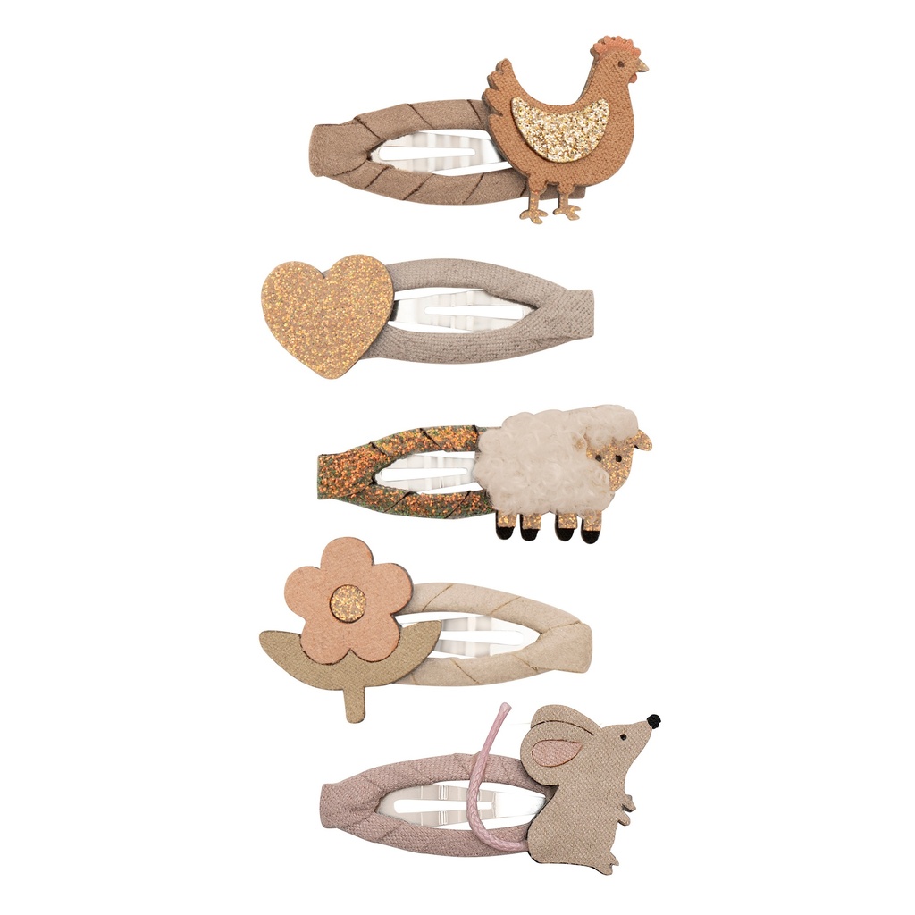 Mimi & Lula | Haarspeld Farm Animal Mini Clic Clacs 5-pack
