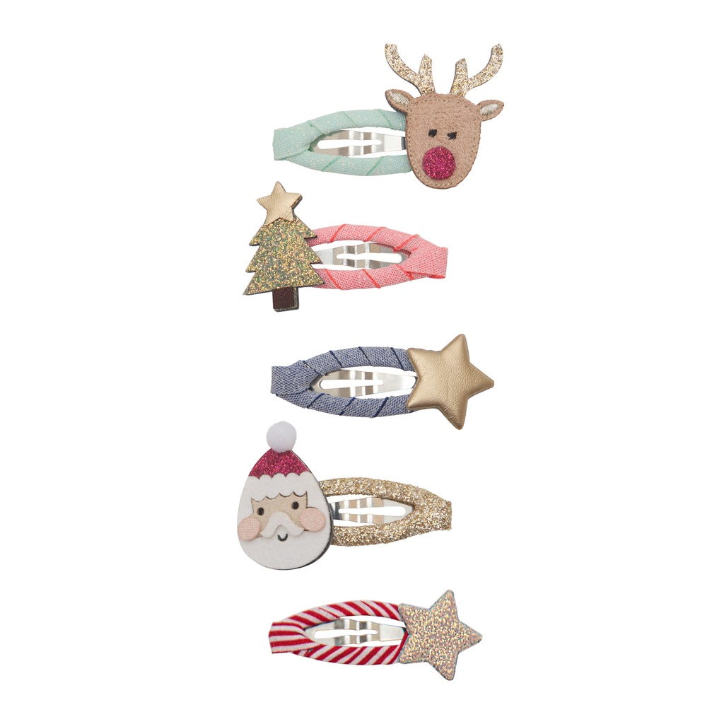 Mimi & Lula | Haarspeld Santa x Rudolph Mini Clic Clacs 5-pack