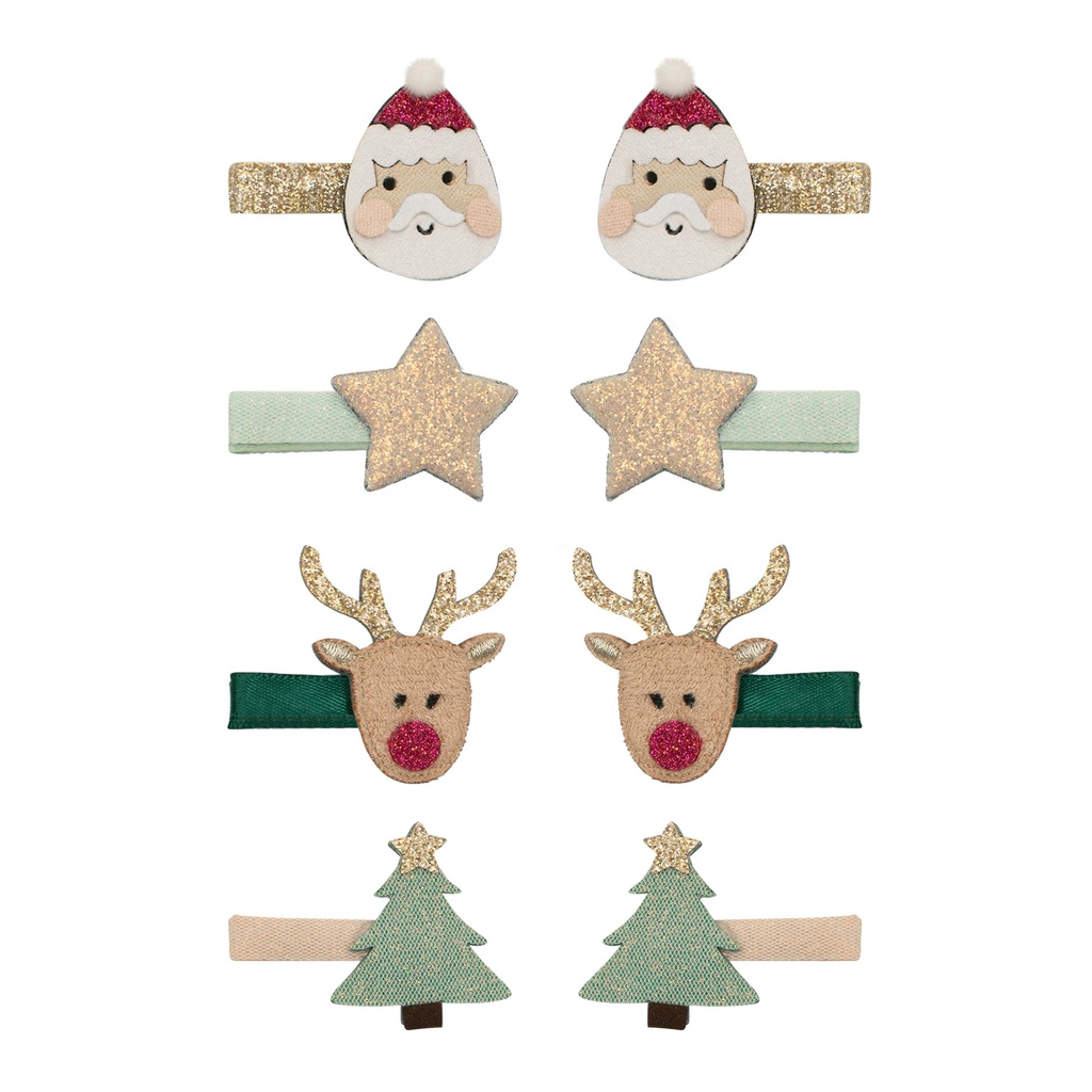 Mimi & Lula | Haarspeld Santa x Rudolph Mini Clips 8-pack