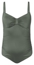 BADPAK, Saint Tropez, olive, XS-S, maternity, groen, uni, V-hals, UV-bestendig, UPF 50, badmode