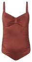 BADPAK, Saint Tropez, XS-S, sable, bruin, uni, V-hals, badmode, maternity