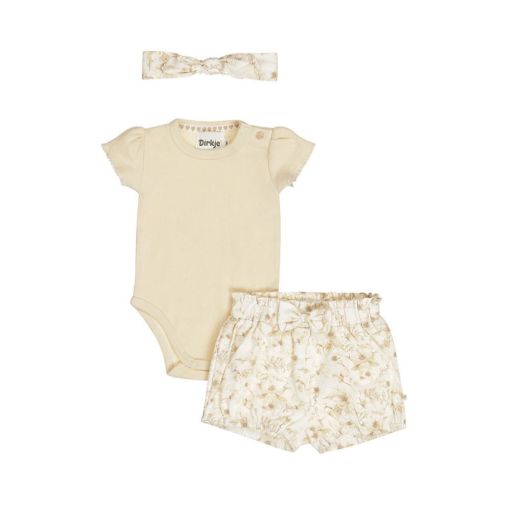 Dirkje | Outfit Girls So Sweet Off White 3-delig