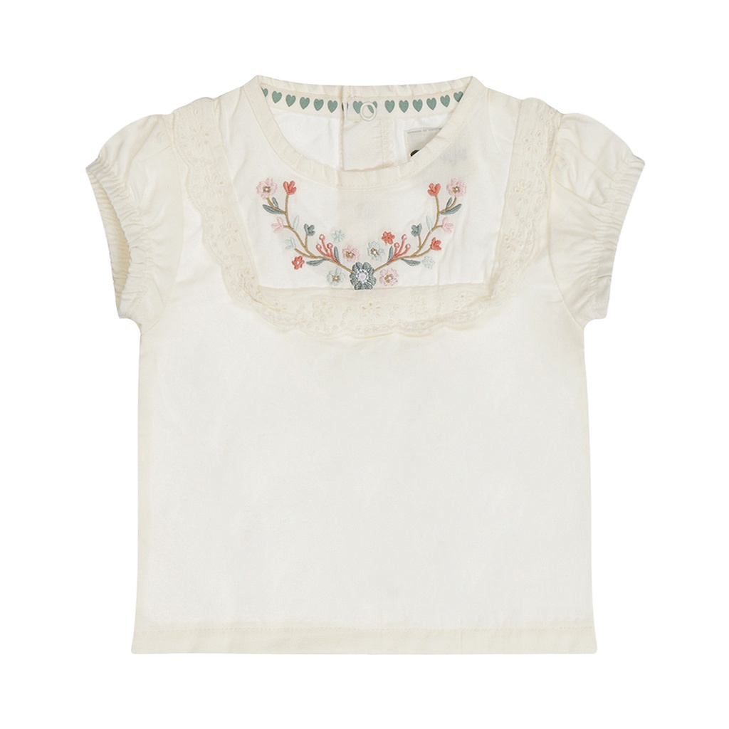 Dirkje | T-shirt Girls Flower Power Off White