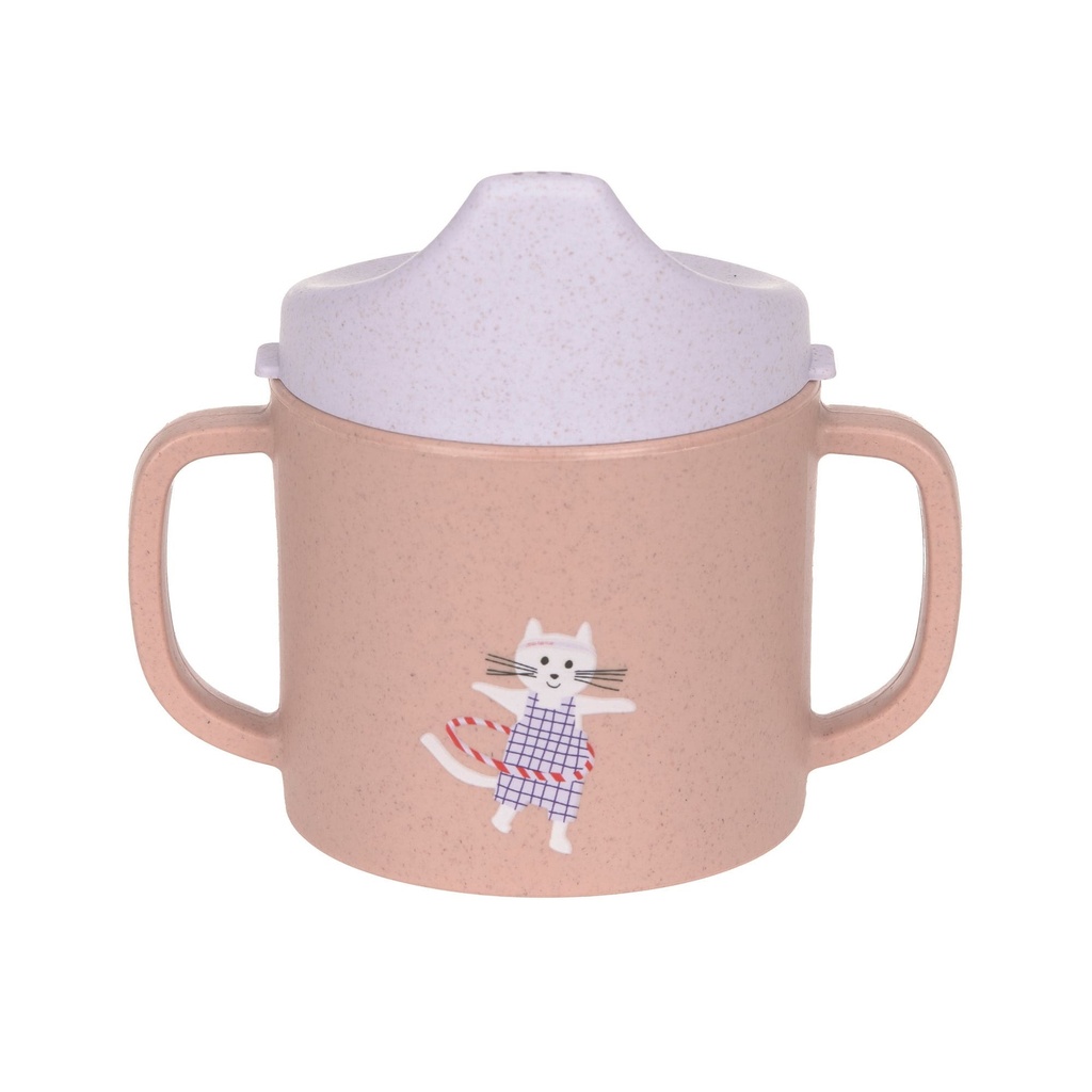 Laessig | Drinkbeker Tiny Team Cat Sippy Cup PP/Cellulose Roze/Paars150ml