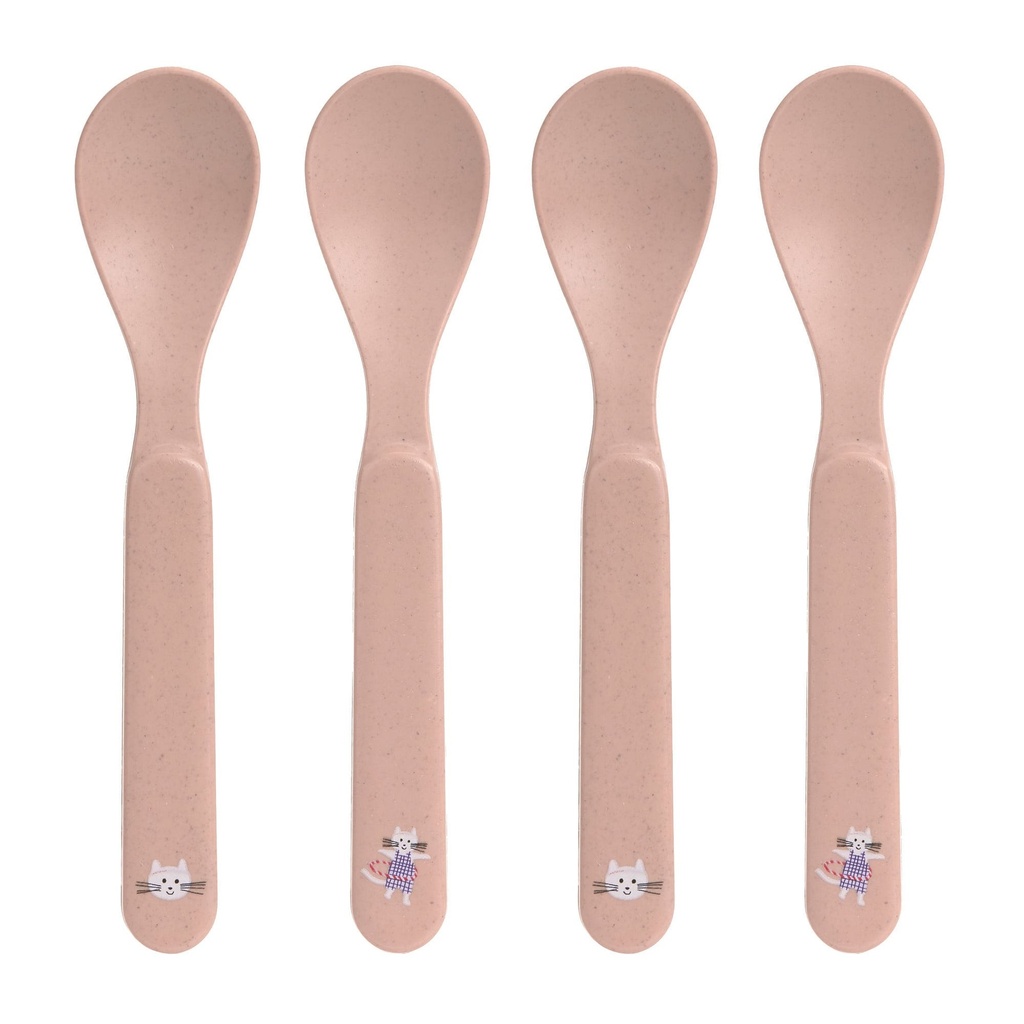 Laessig | Lepel Tiny Team Cat PP/Cellulose Roze 4-pack