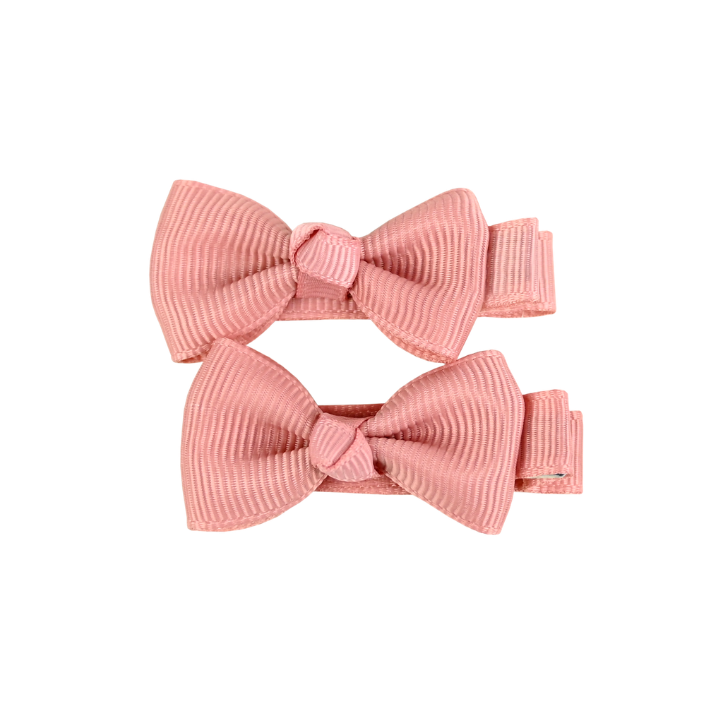 Busy Lizzie | Haarspeld Mini Bows Dusty Pink 2-pack