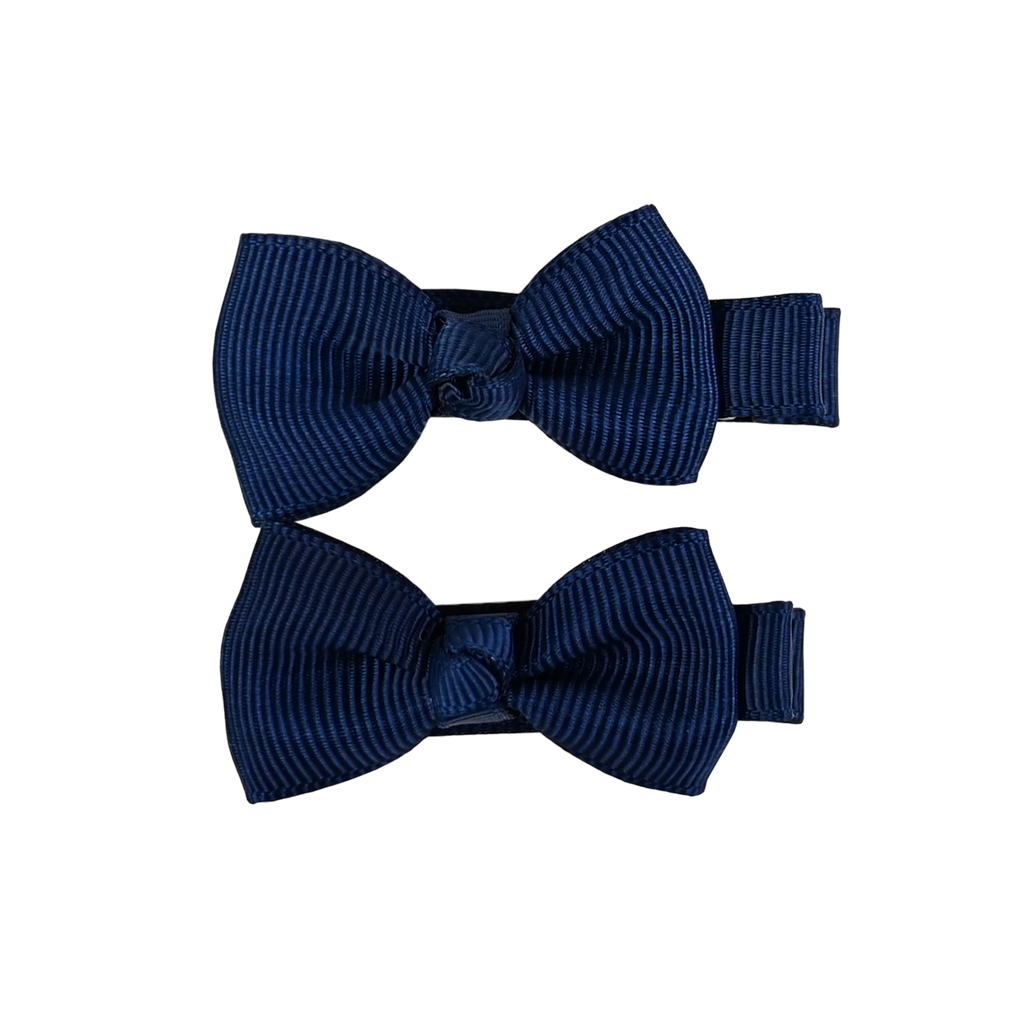  Busy Lizzie | Haarspeld Mini Bows Dark Blue 2-pack