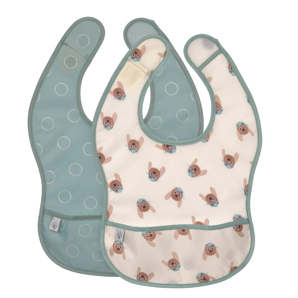 Laessig | Slabbetje Tiny Team Dog Lightweight Bib Velcrosluiting 2-pack  