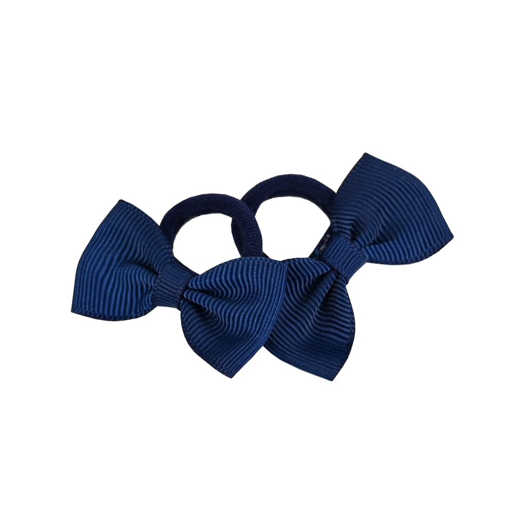  Busy Lizzie | Haarelastiek Bow Dark Blue 2-pack