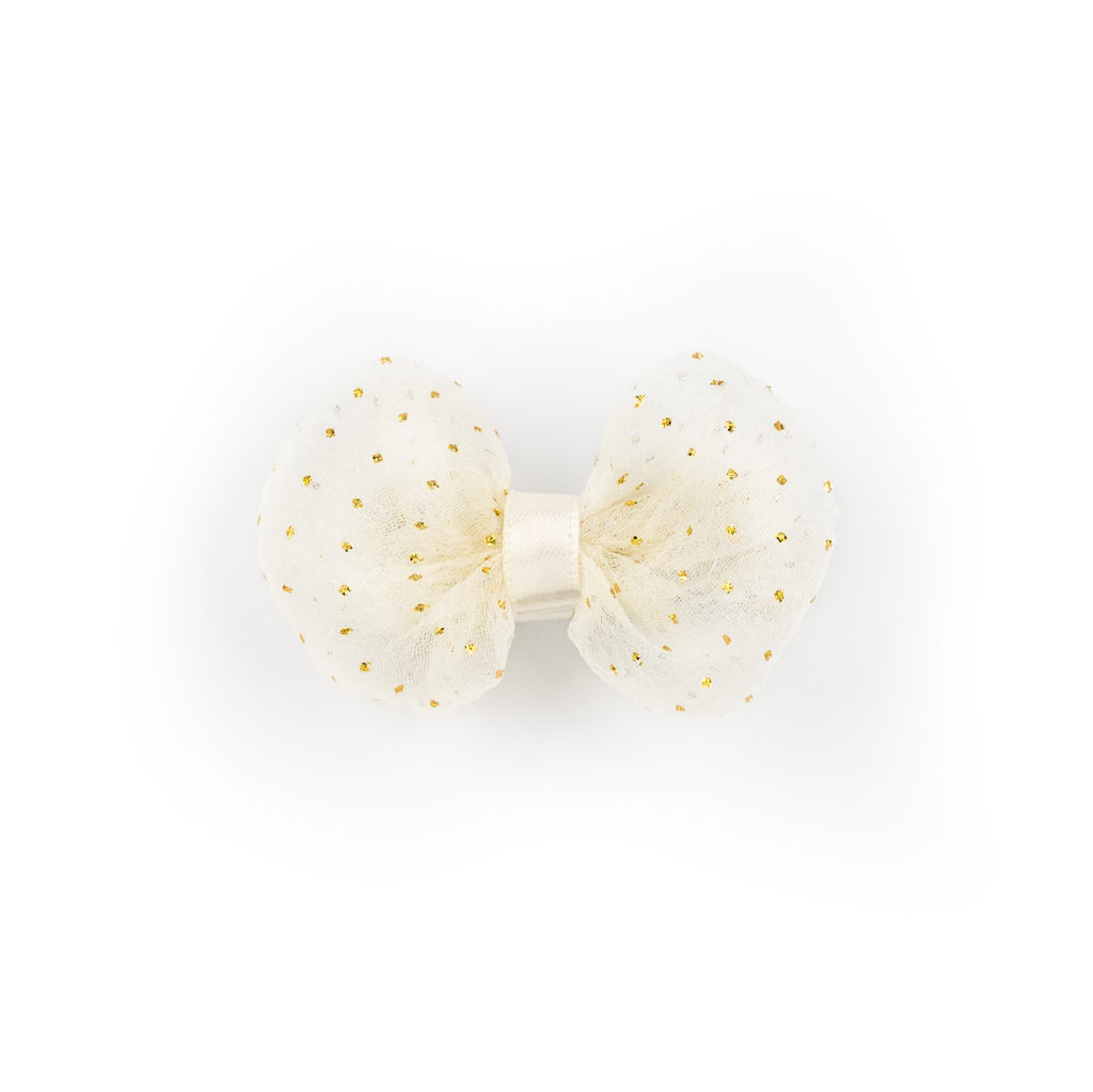  Busy Lizzie | Haarspeld Bow Dots Cream