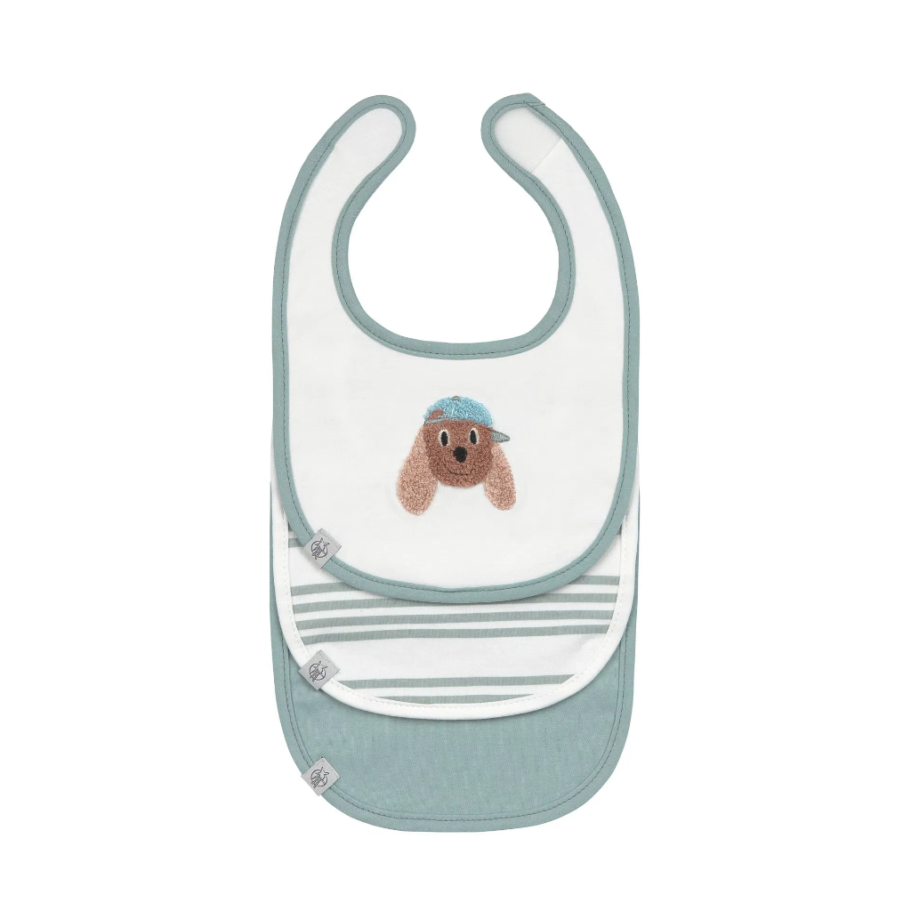 Laessig | Slabbetje Newborn Bib Tiny Team Dog 3-pack