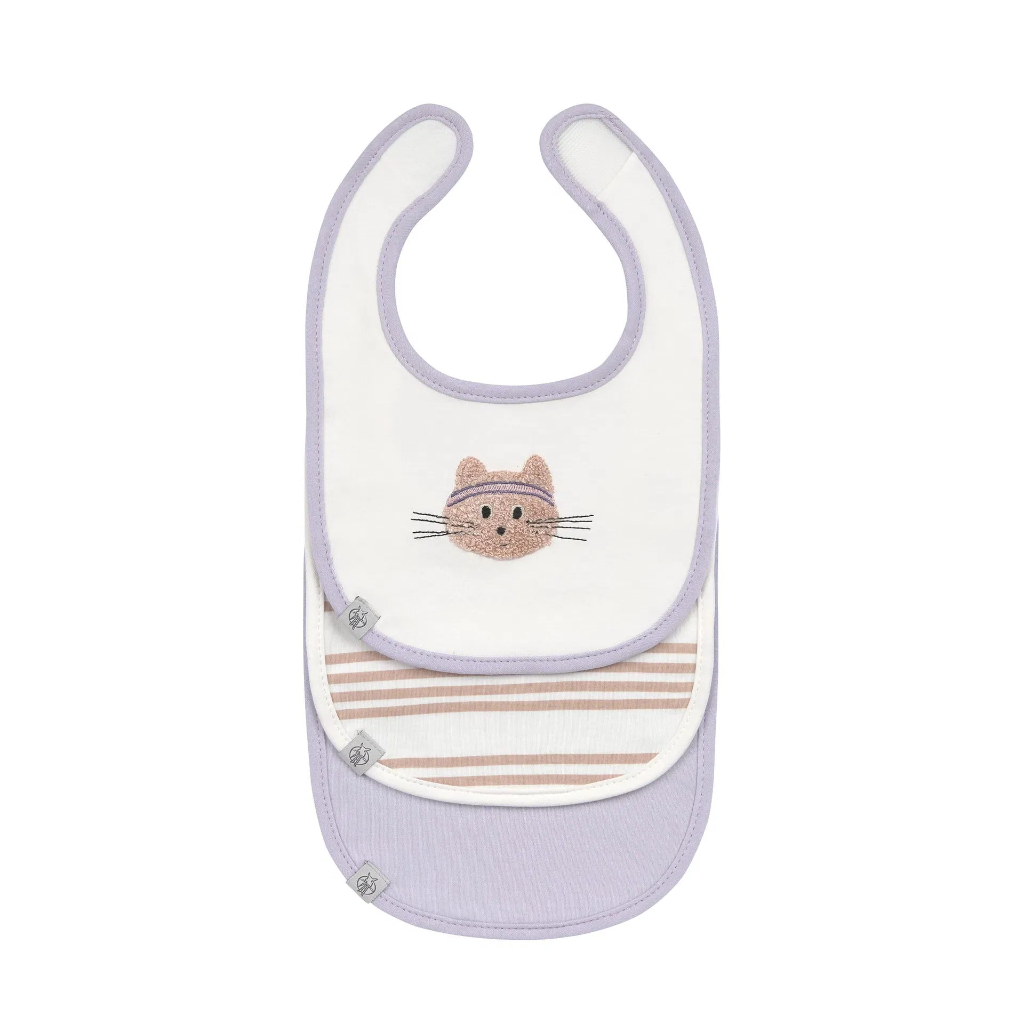 Laessig | Slabbetje Newborn Bib Tiny Team Cat 3-pack