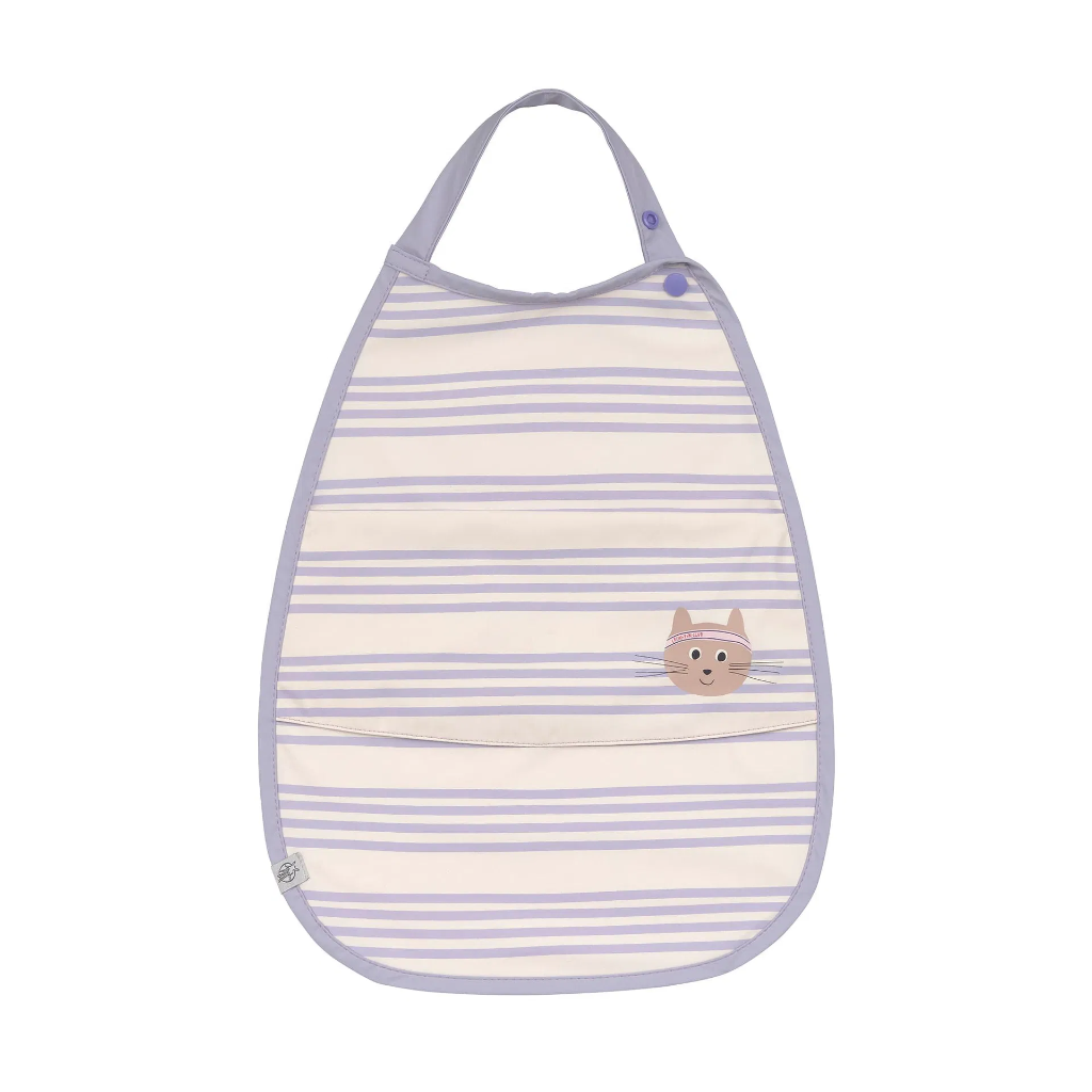 Laessig | Slabbetje Tiny Team Cat Medium Drop met Kruimelvanger