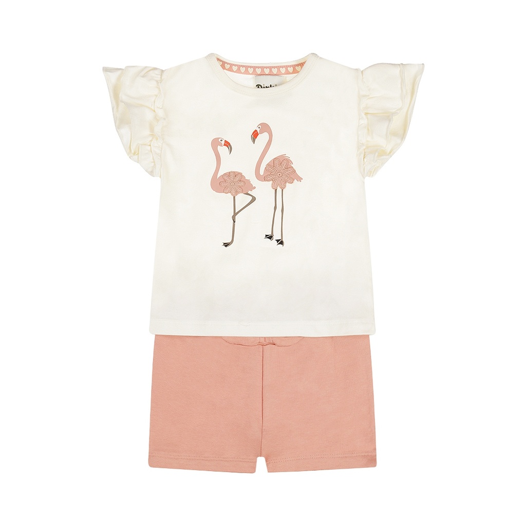 Dirkje | Outfit Girls Ladybug Off White 2-delig