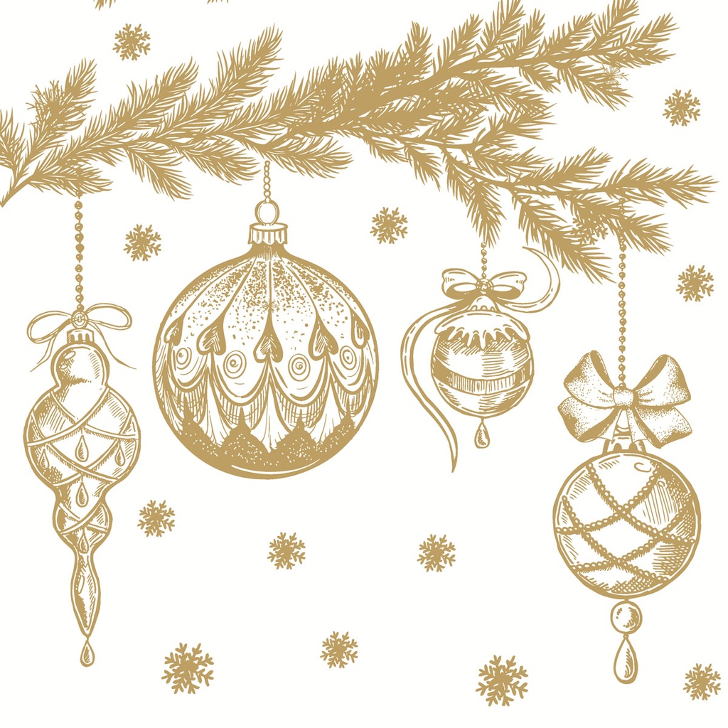Duni | Servetten Bauble Symphony 3-laags 33x33cm 20-pack