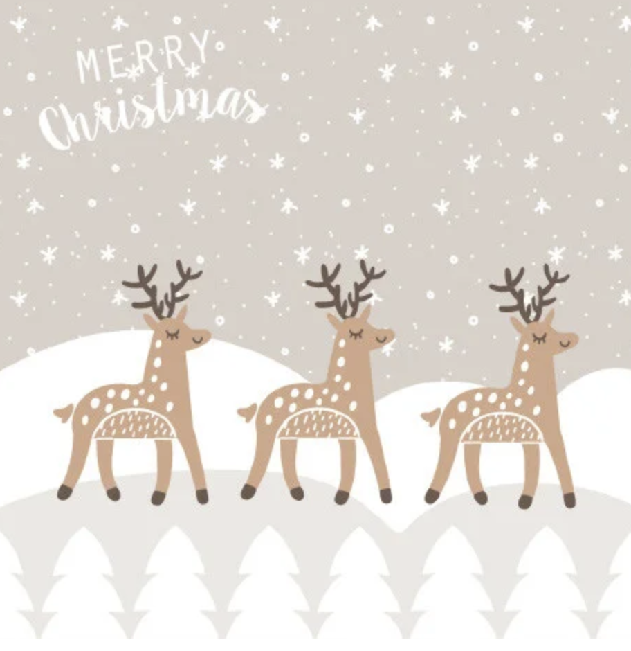 Duni | Servetten Cute Deer 3-laags 33x33cm 20-pack