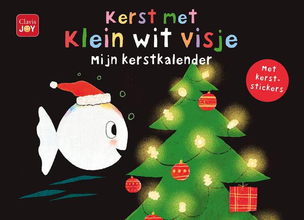 Clavis | Kalender Kerst Met Klein Wit Visje met Stickers Kerstkalender - Guido Van Genechten