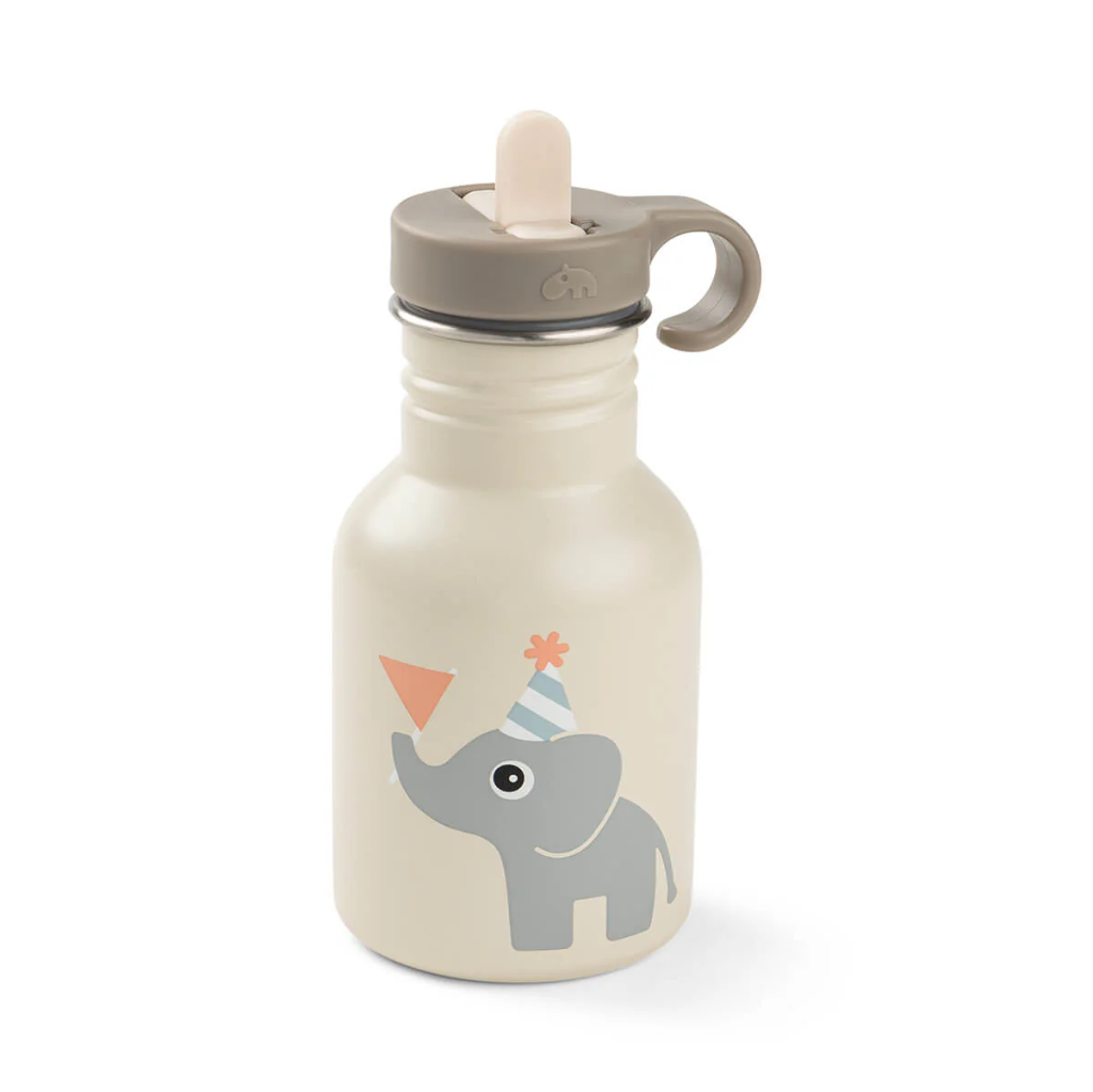 Done By Deer | Drinkfles Celebration Sand Metaal Ecru 350ml