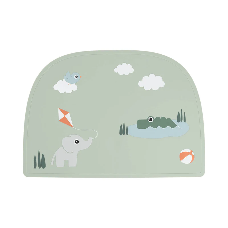 Done by Deer | Placemat Playground Green Siliconen Groen 38x26,5cm