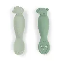 Done by Deer | Lepel Tiny Farm Learning Spoon Set Groen 