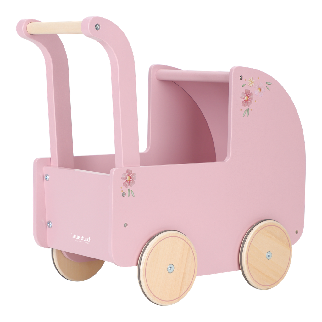 Little Dutch | Poppenwagen Hout Roze