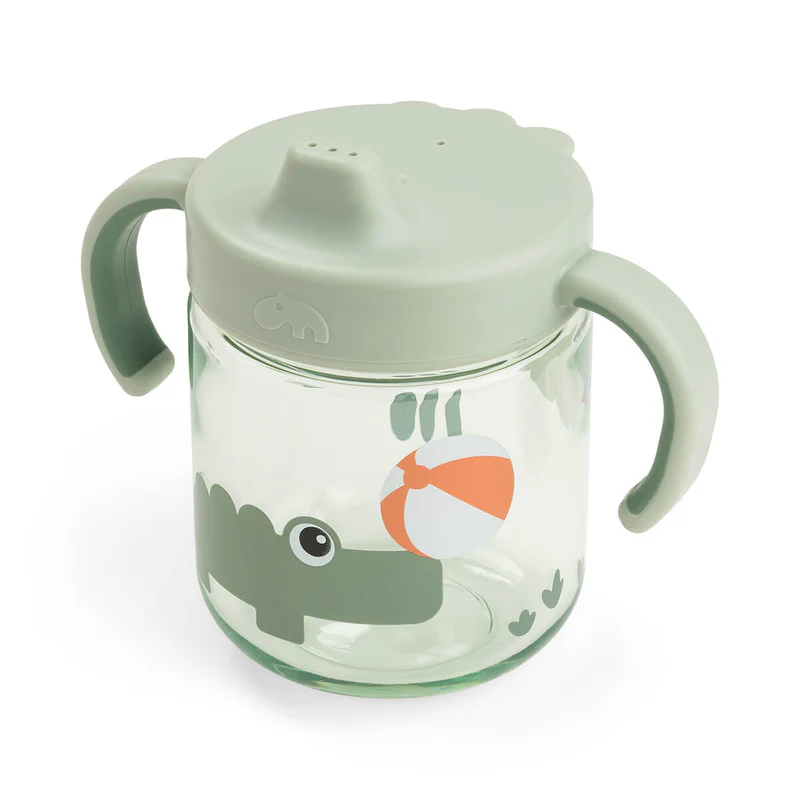 Done By Deer | Drinkbeker Playground Green Handvaten Drinktuit Learning Spout Groen