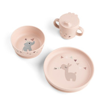 Done by Deer | Eetset Celebration Powder Foodie Dinner Set Roze 3-delig