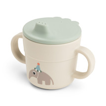 Done By Deer | Drinkbeker Celebration Sand Foodie Spout Cup Handvaten Drinktuit Ecru 