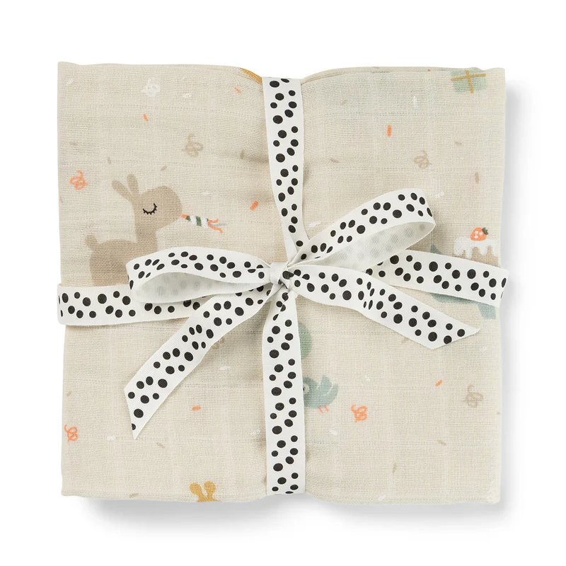 Done by Deer | Tetra Doek Celabration Burp Cloth Sand 65x65cm 2-pack