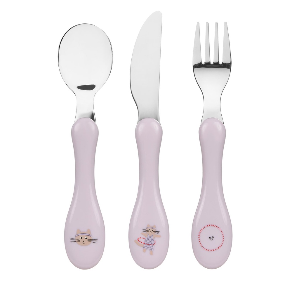 Laessig | Bestek Tiny Team Cat Cutlery Lepel/Vork/Mes