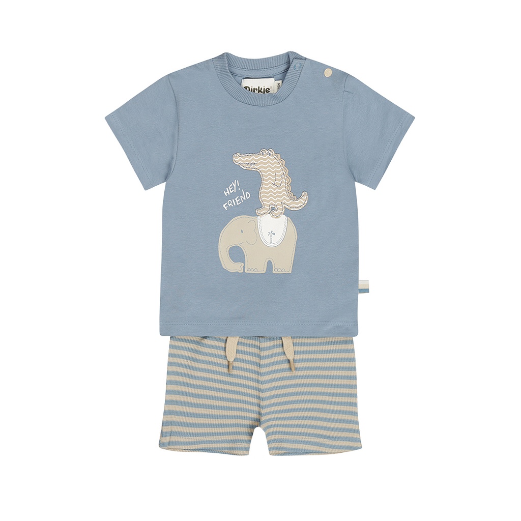 Dirkje | Outfit Boys Safari Trip Blue 2-delig