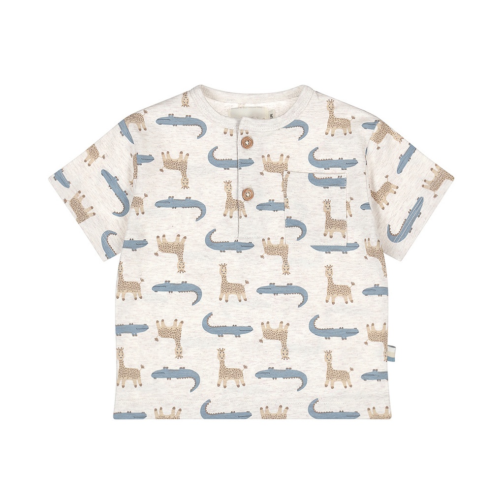 Dirkje | T-shirt Boys Safari Trip Off White