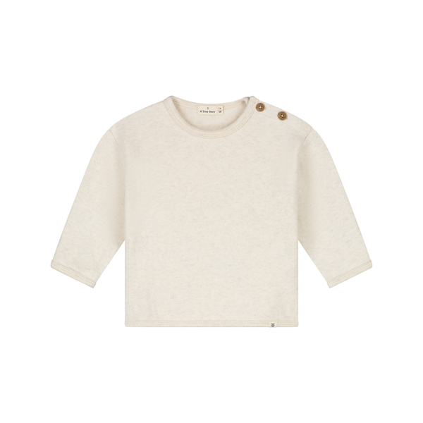 A Tiny Story | Pull Uni Ecru Melange