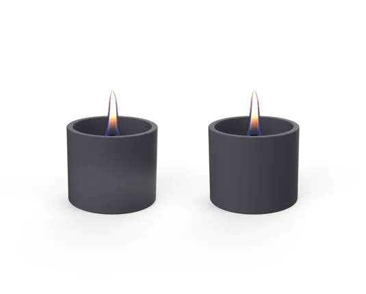 Tenderflame | Kaars Breeze uit Keramiek Zwart Ø9x7,5cm