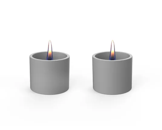 Tenderflame | Kaars Breeze uit Keramiek Grijs Ø9x7,5cm
