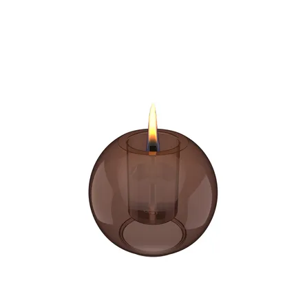 Tenderflame | Kaars Globus uit Glas Amber Ø10x8,8cm