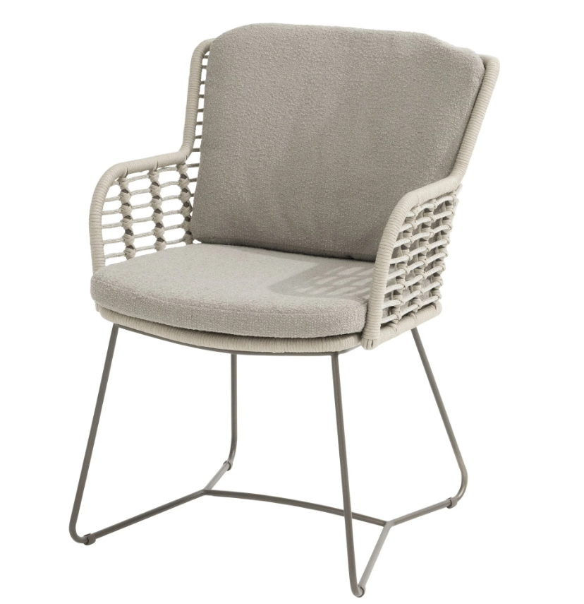 4SO | Tuinstoel Fabrice Dining Chair Terre met 2 Kussens
